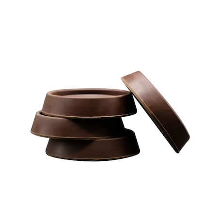 Service Caster Non-Slip Furniture Pads, Rubber Coasters, Caster Cups Set of 4 Brown, 4PK SCC-RUBBERCUP-134-ROUND-BROWN